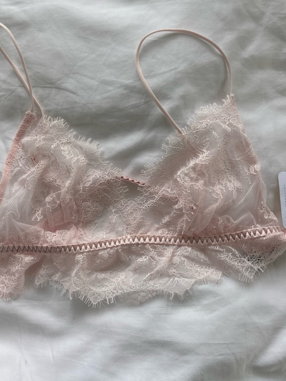 Free peopleSheer Lace Bralette in Blush Pink brand new with tags